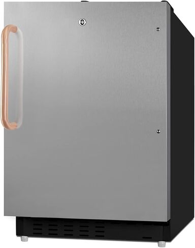 ACCUCOLD 21" Refrigerator - Freezer, Built-in, Undercounter, Breakroom, General Purpose, 2.68 cu.ft. Capacity, ADA Compliant, Copper Handle, Stainless Steel - ADA302BRFZSSTBC in Kuwait