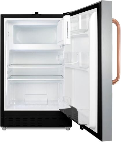 ACCUCOLD 21" Refrigerator - Freezer, Built-in, Undercounter, Breakroom, General Purpose, 2.68 cu.ft. Capacity, ADA Compliant, Copper Handle, Stainless Steel - ADA302BRFZSSTBC in Kuwait