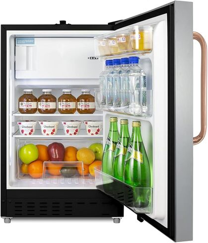 ACCUCOLD 21" Refrigerator - Freezer, Built-in, Undercounter, Breakroom, General Purpose, 2.68 cu.ft. Capacity, ADA Compliant, Copper Handle, Stainless Steel - ADA302BRFZSSTBC in Kuwait