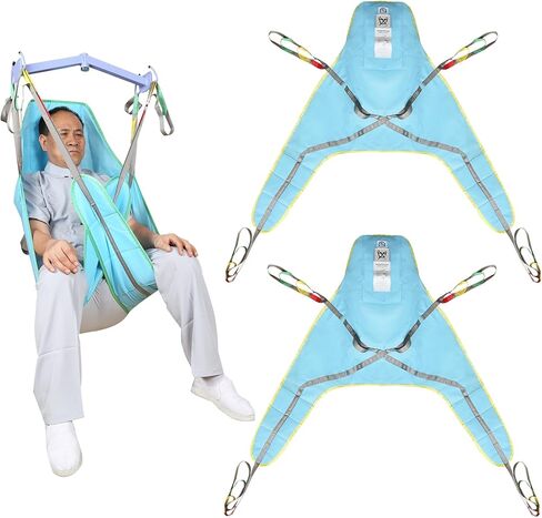 Patient Lift Sling,Disposable Sling with Webbing Loop or Clip,Single Patient Use Sling for Transferring and Repositioning,500lbs (Medium-Loop) in Kuwait