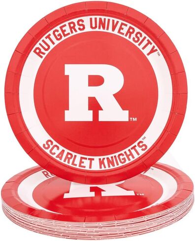 Desert Cactus Rutgers University Paper Plates New Jersey RTX Scarlet Knights 20 Count 9 inch Round Plates for Tailgates, Parties, Graduation and Events (Design A) in Saudi Arabia