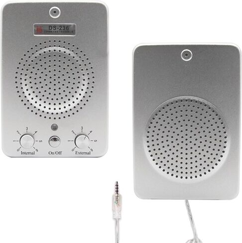 Window Speaker Intercom, 2 Way Voice Window Speaker Intercom System for Business with Microphone, Anti-Interference High Power for Bank Counter Hospital Office Communication, Glass Attached in Kuwait