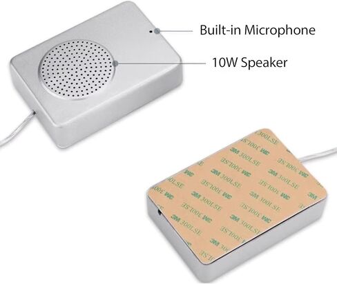 Window Speaker Intercom, 2 Way Voice Window Speaker Intercom System for Business with Microphone, Anti-Interference High Power for Bank Counter Hospital Office Communication, Glass Attached in Kuwait