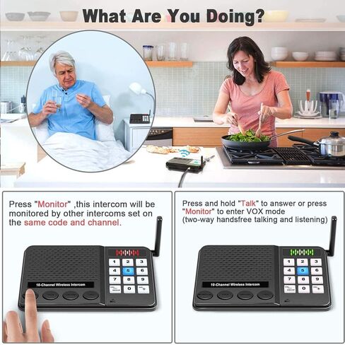 6 قطع من أجهزة الاتصال الداخلي اللاسلكية للمنزل - نظام اتصال داخلي من غرفة إلى غرفة للمنزل والأعمال والمكتب والفندق - نظام اتصالات منزلي طويل المدى in Kuwait