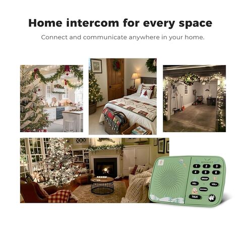 Hosmart UltraSpeak Intercoms Wireless for Home, Holiday Christmas Edition Intercom System for Home Use, Clear Sound Intercom for Business with 1300 Ft Range, Gift Set for Family Friends Elderly(2Pack) in Kuwait