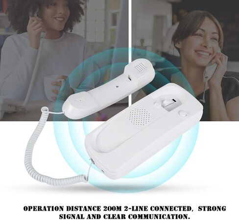 Wired Two Way Intercom Doorphone - Audio Walkie Talkie for Home/Office - 200m Range - Energy Saving & Easy DIY Installation in Saudi Arabia