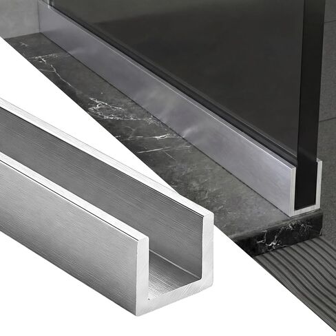 Wesiti 4 ft 1/4" U Channel Aluminum 1/16" Walls x 5/8" High Clear Anodized C Channel Aluminum 6063 Alloy T-6 Temper for Posters Signs Frame Displays - Durable U-shape Slot for Easy Installation 1 Pack in Saudi Arabia