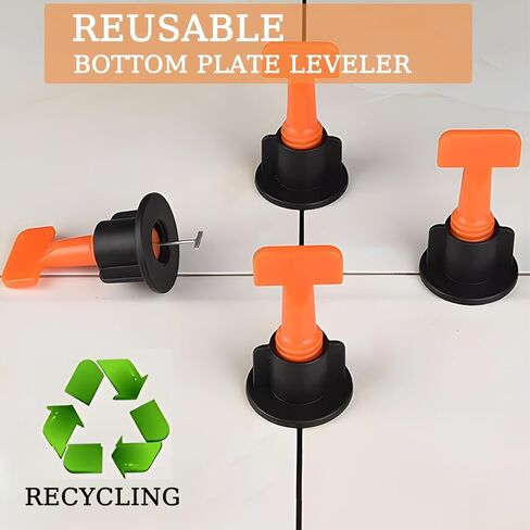 Tile Leveling System Kit,300pcs Reusable 1/16" Tile Leveler Spacers+1500pcs Cross-shaped Tile Spacers+6pcs Wrench+1pack 1/16" Replaceable Spare Steel T-Pin,Tools for Wall Floor Tile Adjustment in Kuwait