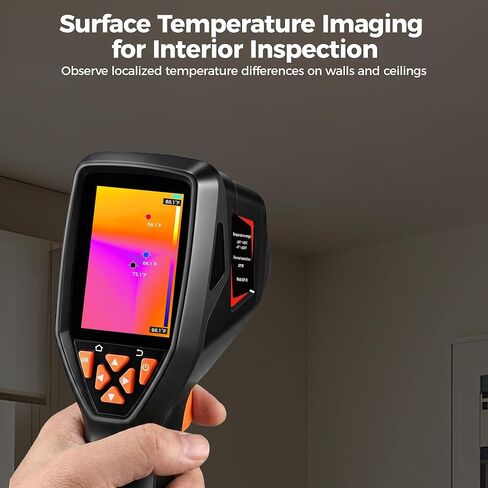 كاميرا تصوير حراري محمولة بدقة فائقة 320×240، معدل تحديث 25 هرتز، إنذار لدرجة الحرارة العالية/المنخفضة، عمر بطارية 8 ساعات للكشف عن تسرب المياه، الرطوبة المخفية وفحص المنزل in Kuwait