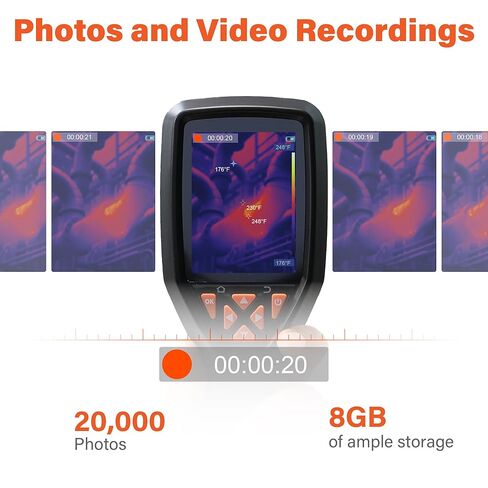 كاميرا تصوير حراري محمولة بدقة فائقة 320×240، معدل تحديث 25 هرتز، إنذار لدرجة الحرارة العالية/المنخفضة، عمر بطارية 8 ساعات للكشف عن تسرب المياه، الرطوبة المخفية وفحص المنزل in Kuwait