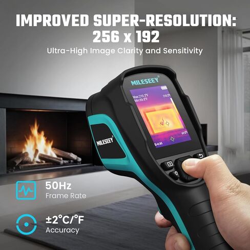 MILESEEY TR256E Thermal Imaging Camera,Super Resolution 256 x 192 Thermal Camera,50 Hz Refresh Rate, -4°F to 662°F Handheld Infrared Imager,12-Hour Battery Life Infrared Camera in Kuwait
