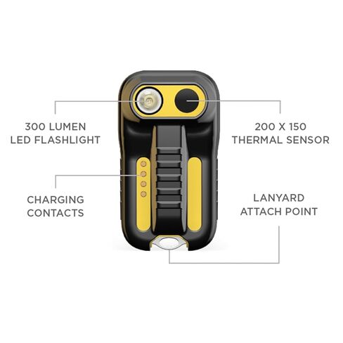 Seek Thermal - كاميرا حرارية FirePRO 200، كاميرا حرارية محمولة عالية الدقة 200 × 150 ومصباح LED، تصوير درجة الحرارة 25 هرتز، تصوير حراري لرجال الإطفاء والمستجيبين للطوارئ in Kuwait