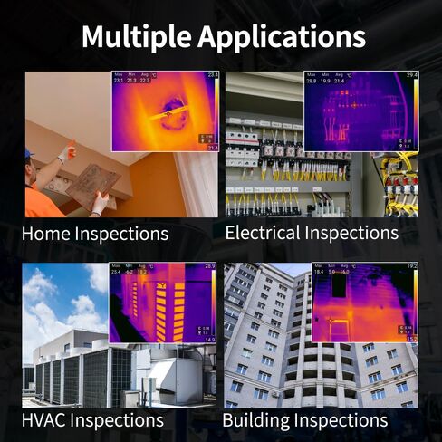 كاميرا تصوير حراري TK6، دقة 384 × 288 بالأشعة تحت الحمراء، 25 درجة * 19 درجة مجال الرؤية، تصوير حراري للتركيز اليدوي مع كاميرا مرئية 5 ميجابكسل للبناء، عمليات التفتيش الكهربائية، -4 درجة فهرنهايت إلى 1022 درجة فهرنهايت، شاشة تعمل باللمس 3.5 بوصة in Kuwait