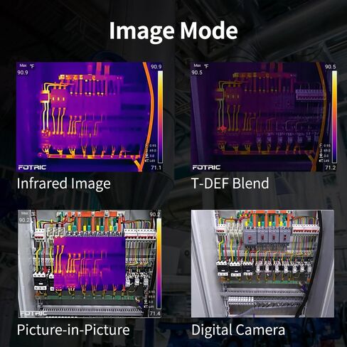 كاميرا تصوير حراري TK6، دقة 384 × 288 بالأشعة تحت الحمراء، 25 درجة * 19 درجة مجال الرؤية، تصوير حراري للتركيز اليدوي مع كاميرا مرئية 5 ميجابكسل للبناء، عمليات التفتيش الكهربائية، -4 درجة فهرنهايت إلى 1022 درجة فهرنهايت، شاشة تعمل باللمس 3.5 بوصة in Kuwait