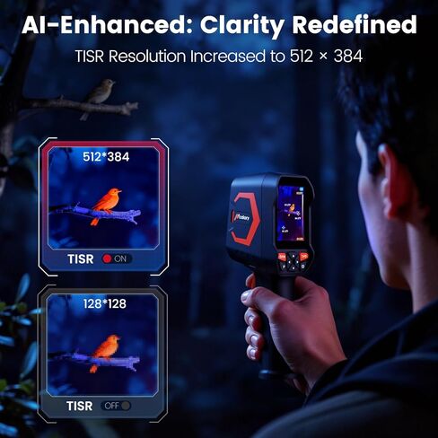 Hcalory T2-G Handheld Thermal Camera 512*384 TISR Resolution, 256*192 IR Resolution 25Hz 3.5" Screen with Video Recording and Wireless Connection Supported, -4°F to 1022°F 3.5" Screen with PC Software in Kuwait