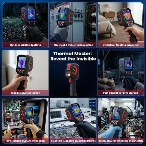 Hcalory T2-G Handheld Thermal Camera 512*384 TISR Resolution, 256*192 IR Resolution 25Hz 3.5" Screen with Video Recording and Wireless Connection Supported, -4°F to 1022°F 3.5" Screen with PC Software in Kuwait