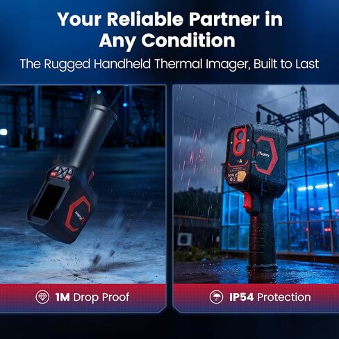 Hcalory T2-G Handheld Thermal Camera 512*384 TISR Resolution, 256*192 IR Resolution 25Hz 3.5" Screen with Video Recording and Wireless Connection Supported, -4°F to 1022°F 3.5" Screen with PC Software in Kuwait