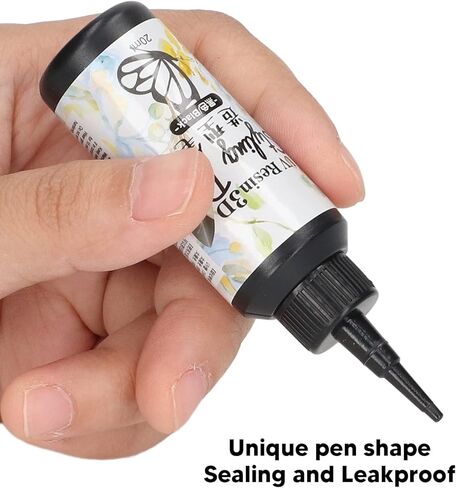 3D UV Resin Liner, 3D Printing Resin, Lightweight Pen Shape Styling Pen Fast Curing 20ml Capacity for Outlining for Tracing for Home (Black) in Saudi Arabia