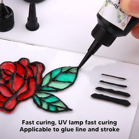 3D UV Resin Liner, 3D Printing Resin, Lightweight Pen Shape Styling Pen Fast Curing 20ml Capacity for Outlining for Tracing for Home (Black) in Saudi Arabia