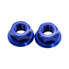 2pcs 7075 Aluminum Alloy Bicycle Wheel Hub Axle Nuts Rust- Anodized with Anti-Slip Washers Easy Install for Front Rear Wheels Fits Mountain Folding Bikes in Kuwait
