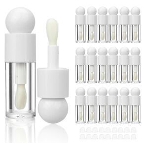 COSIDEA 18pcs 4ml 0.13oz Round blue big doe foot wand lip gloss tubes for DIY Flat shape lipgloss containers tubes with thick brush in Kuwait