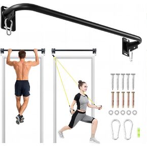 قضيب سحب عالي التحمل مثبت على الحائط مع ألواح فولاذية سميكة 8 مم وحلقة تسلق شديدة التحمل، قضيب تدريب القوة للجيم المنزلي والجراج والتمارين الداخلية in Kuwait