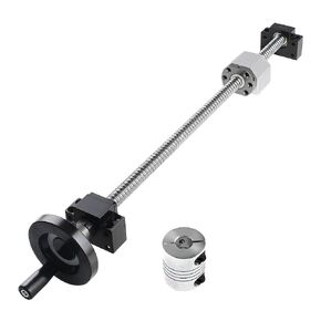 SFU1204 Ball Screw Set SFU1204-250mm BallScrew with Nut + Hand Wheel + BK10/BF10 End Supports + Coupler and Screw Nut Housing, BallScrew Kit for Milling Machine in Kuwait