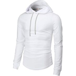 بلوفر رجالي كاجوال بغطاء للرأس من H2H، سويت شيرت هينلي خفيف الوزن بأنماط مختلفة in Kuwait