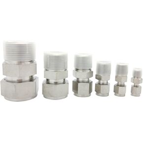 5Pcs/Lot NPT Thread Tube O.D. Metric mm Type Male Connector Stainless Steel SS316L MC 3000PSI Thread Pipe Fitting(MC-12 12mm,NPT 3-8) in Kuwait