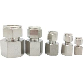 5Pcs/Lot FC 1/8 1/4 3/8 1/2 3/4 1 Female Connector Stainless Steel 316L Tube Plumbing Fitting(FC-04 1-2 Inch Pipe,1-8NPT) in Kuwait