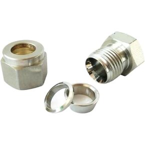 5Pcs/Lot C Connector Coupling Cap Stainless Steel 316L Pipe Fitting Cap for Oil Air Water Corrosive Medium(C-14 14mm) in Kuwait