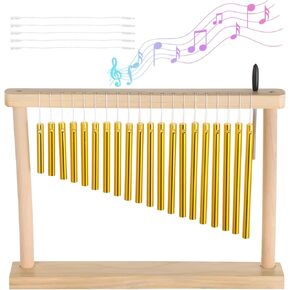 20 جرس رنين ملاحظة، صف واحد 20 بار أداة قرع الرياح، رنين يدوي خشبي لسطح المكتب مع مطرقة، أداة رنين الرياح للبالغين والشباب in Kuwait