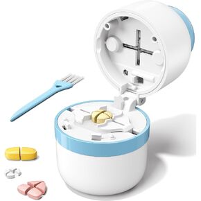 Daviky Pill Cutter Splitter for Small and Tiny Pills, Dual Safety Blades, Adjustable Pill Cutters for Small or Large Pills, Precise 1/4, 1/2 Tablet Cutter, Built-in Storage, Portable & Senior-Friendly in Kuwait