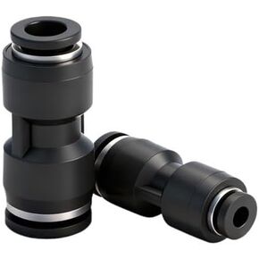 2 قطعة أنبوب هواء هوائي أسود مستقيم من خلال التوصيل السريع Pu4/6/8/12/14/16Mmpg قطر متغير مستقيم من خلال خرطوم مشترك سريع (PU8) in Kuwait