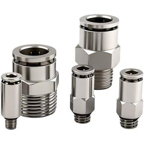 1 قطعة موصل أنابيب هواء هوائي مطلي بالنيكل والنحاس بالكامل Pc8-02/Poc مستقيم من خلال متين مضاد للتآكل ومقاوم للضغط العالي (Pc6-04(allcopper)) in Kuwait