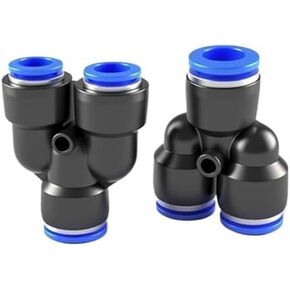 2 قطعة خرطوم هواء أزرق موصل سريع مخفض سريع تي شيرت Y-نوع تي شيرت Py6/8/10/12Pw(Bluepy4) in Kuwait