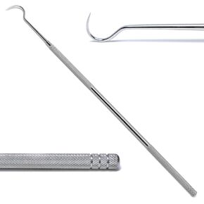 مستكشف أسنان الخيول الكبير مقاس 35 × 25 مم ذو خطاف ذو نقطة دقيقة من الفولاذ المقاوم للصدأ بطول 17.5 بوصة وهو مصمم ليكون سهل الاستخدام لجميع الأطباء البيطريين. in Kuwait