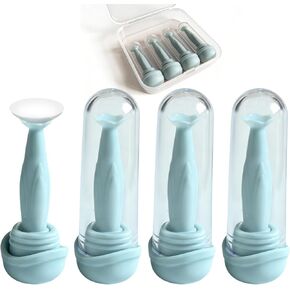 4 Pack Flower-Shaped Contact Lens Remover with Storage Box Individually Packaged Soft Silicone Suction Sticks Gentle Tool for Safe Lens Removal for Hard/RGP/OK Contact Lenses(Blue) in Kuwait