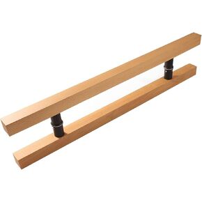 Solid Wood Push Pull Door Handle, Heavy-Duty Commercial Grade Entry Door Handle, for Home/Shop/Garage/Office, 5 Sizes (Size : 600 * 400mm) (600 * 400mm) in Kuwait