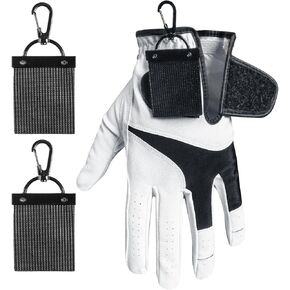 FINGER TEN Golf Glove Grabber Holder with 360° Metal Carabiner Clip 2 Pack, Universal Both Sides Grabber Keeper Strap Quick Storage Gloves, Lightweight Portable Easy Clip-On for Bags in Kuwait