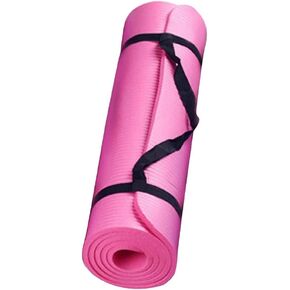 Thick Yoga Mat, 70x23 Inches Extra Thick Non-Slip Anti-Tear High Density Pilates Mat with Carrying Strap,Comfortable Black Yoga Mats for Pilates,Home Workout,Stretching,Fitness,Gym,Exercise in Kuwait
