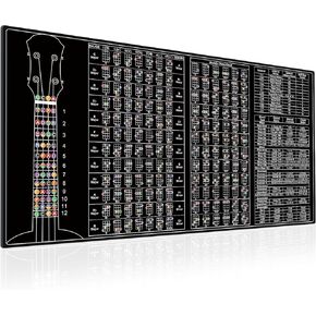 Ultimate Ukulele Practice Mat Ukulele Chord Chart 80x40cm Rubber Practice Guide – Chords, Intervals & Diatonic Progressions for Beginners & Pros in Kuwait