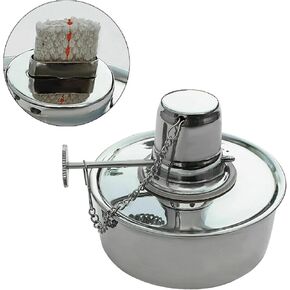 Western Tools 100 ML Alcohol-Spirit Burner Lamp, Heavy-Walled Stainless Steel Explosion-Proof with Metal Cap and Screw Adjustable Wick in Kuwait