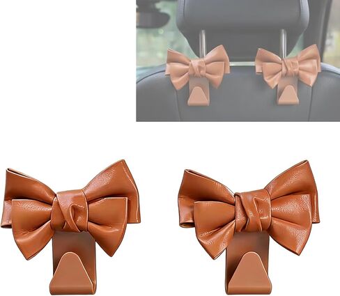 2 حزمة سنانير محفظة السيارة ، خطافات مركبة القوس لطيف للحافظات والحقائب ، محفظة السيارات هوك شماعات التزيين الداخلية (أبيض) in Kuwait