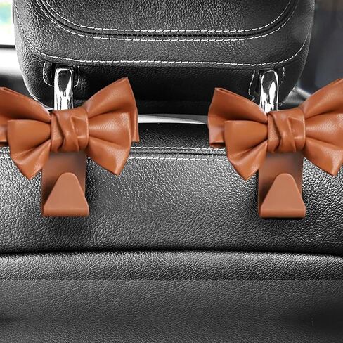 2 حزمة سنانير محفظة السيارة ، خطافات مركبة القوس لطيف للحافظات والحقائب ، محفظة السيارات هوك شماعات التزيين الداخلية (أبيض) in Kuwait