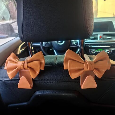 2 حزمة سنانير محفظة السيارة ، خطافات مركبة القوس لطيف للحافظات والحقائب ، محفظة السيارات هوك شماعات التزيين الداخلية (أبيض) in Kuwait