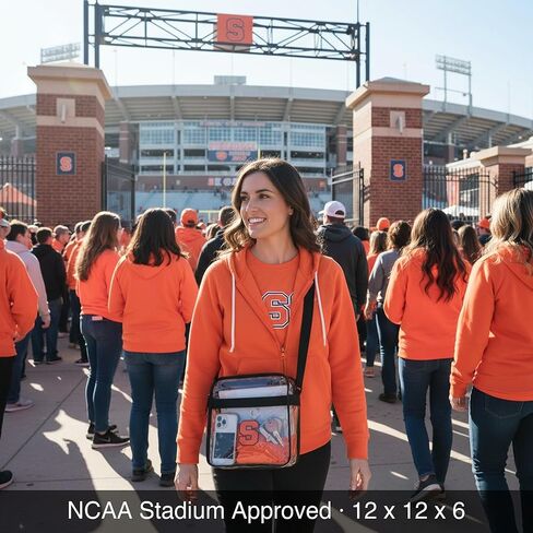 حقيبة كروس ليتل إيرث سيراكيوز برتقالية شفافة من الرابطة الوطنية لرياضة الجامعات (NCAA). in Kuwait