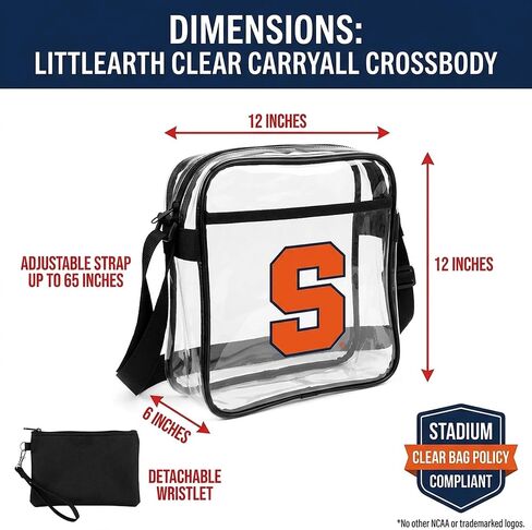 حقيبة كروس ليتل إيرث سيراكيوز برتقالية شفافة من الرابطة الوطنية لرياضة الجامعات (NCAA). in Kuwait