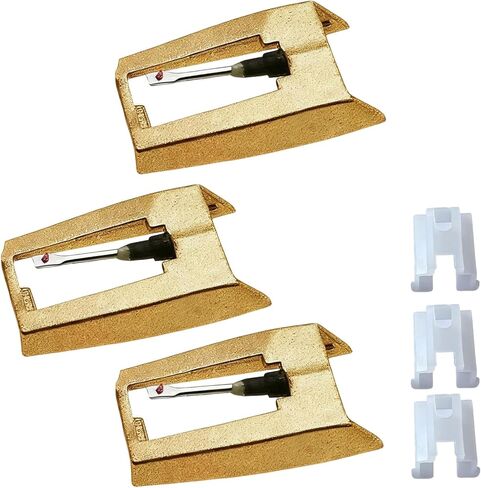 Record Player Needle, Diamond Stylus Replacement for Turntable and Vinyl Record Player, Compatible with Crosley Victrola Jensen and Other Phonograph Models, for Home Audio Music (Yellow 3pcs) in Saudi Arabia