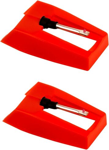 2pcs Record Player Needle Replacement, Red Record Player Stylus for LP Victrola ION Crosley in Saudi Arabia